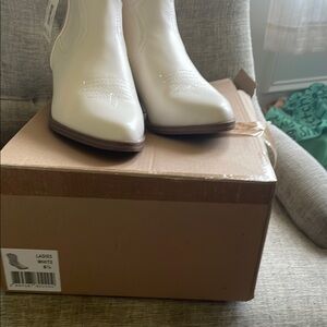 White Western Boots